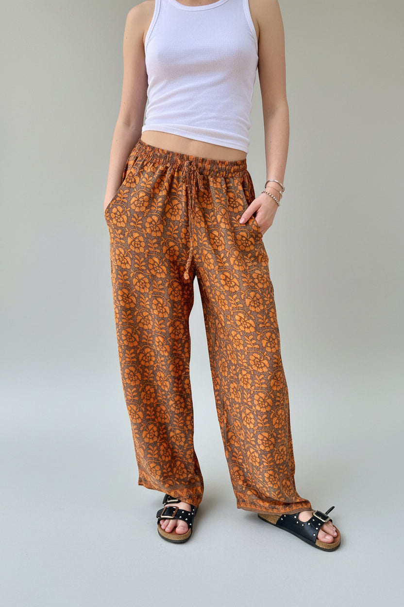MIRAGE - Pantaloni 100% SETA