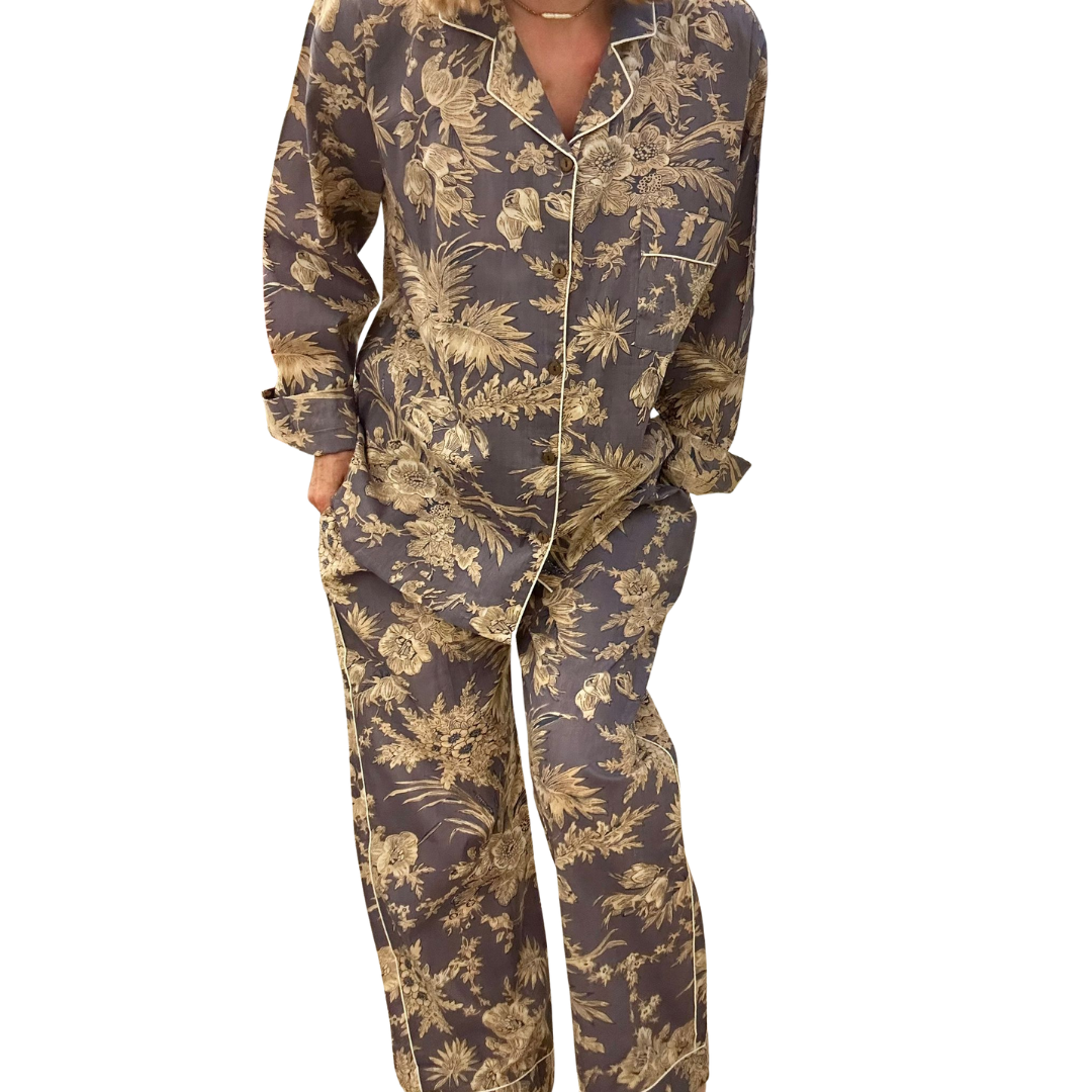 Jaipur Set – Completo 3 Pezzi in Cotone Block Print - zucchero -