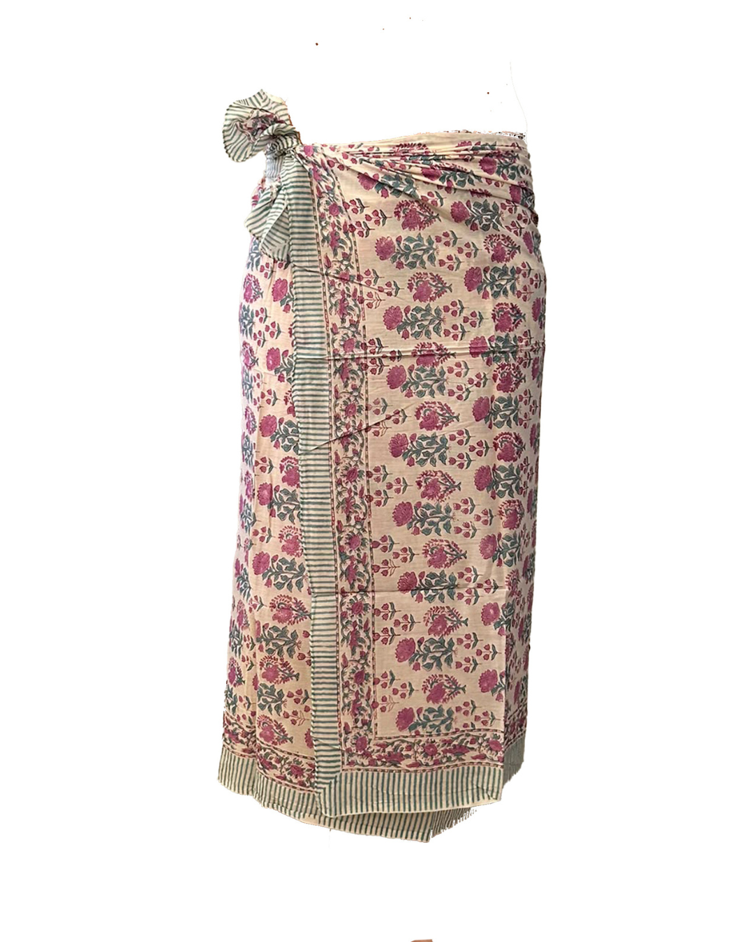 Sarong Pareo in Cotone 100% – Block Print Indiano | 110 x 170 cm - variante 83 -