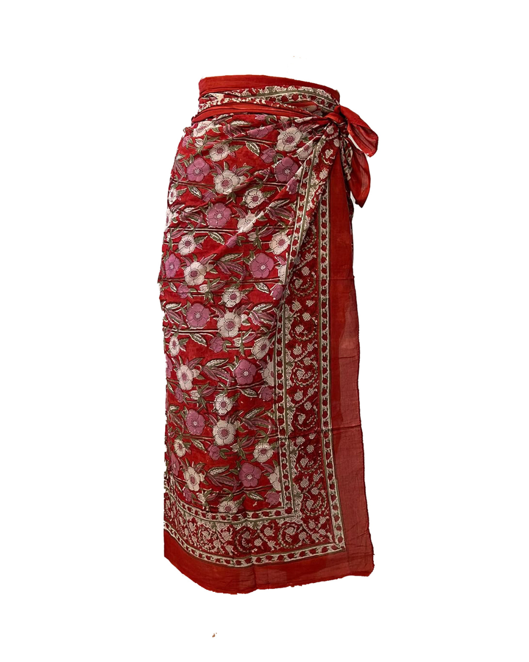Sarong Pareo in Cotone 100% – Block Print Indiano | 110 x 170 cm - variante 85 -