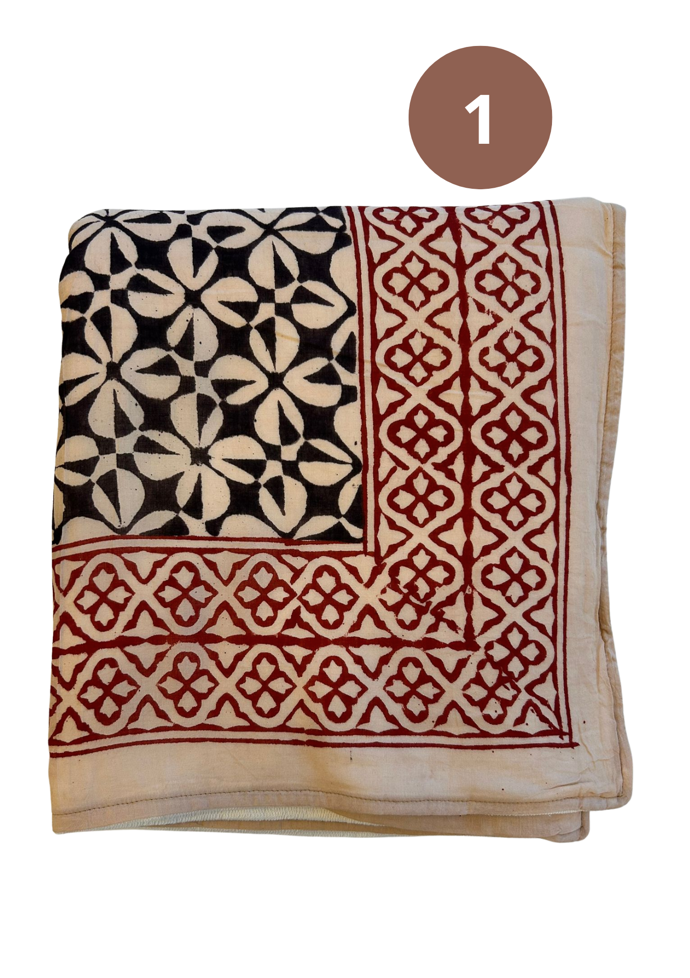 GOA - Telo Mare Block Printed e Spugna – 110 x 190 cm