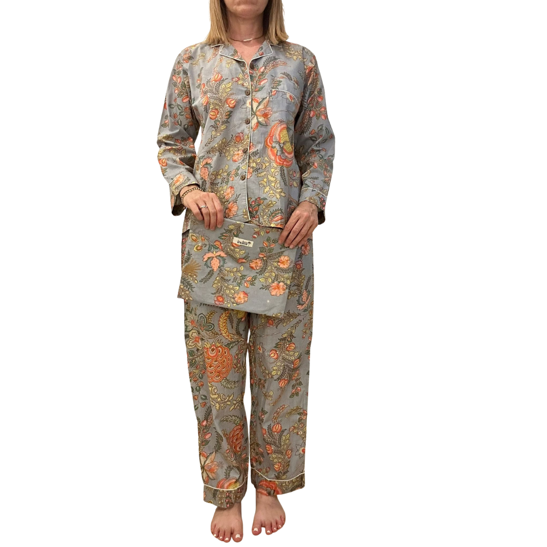 Jaipur Set – Completo 3 Pezzi in Cotone Block Print - ibisco -