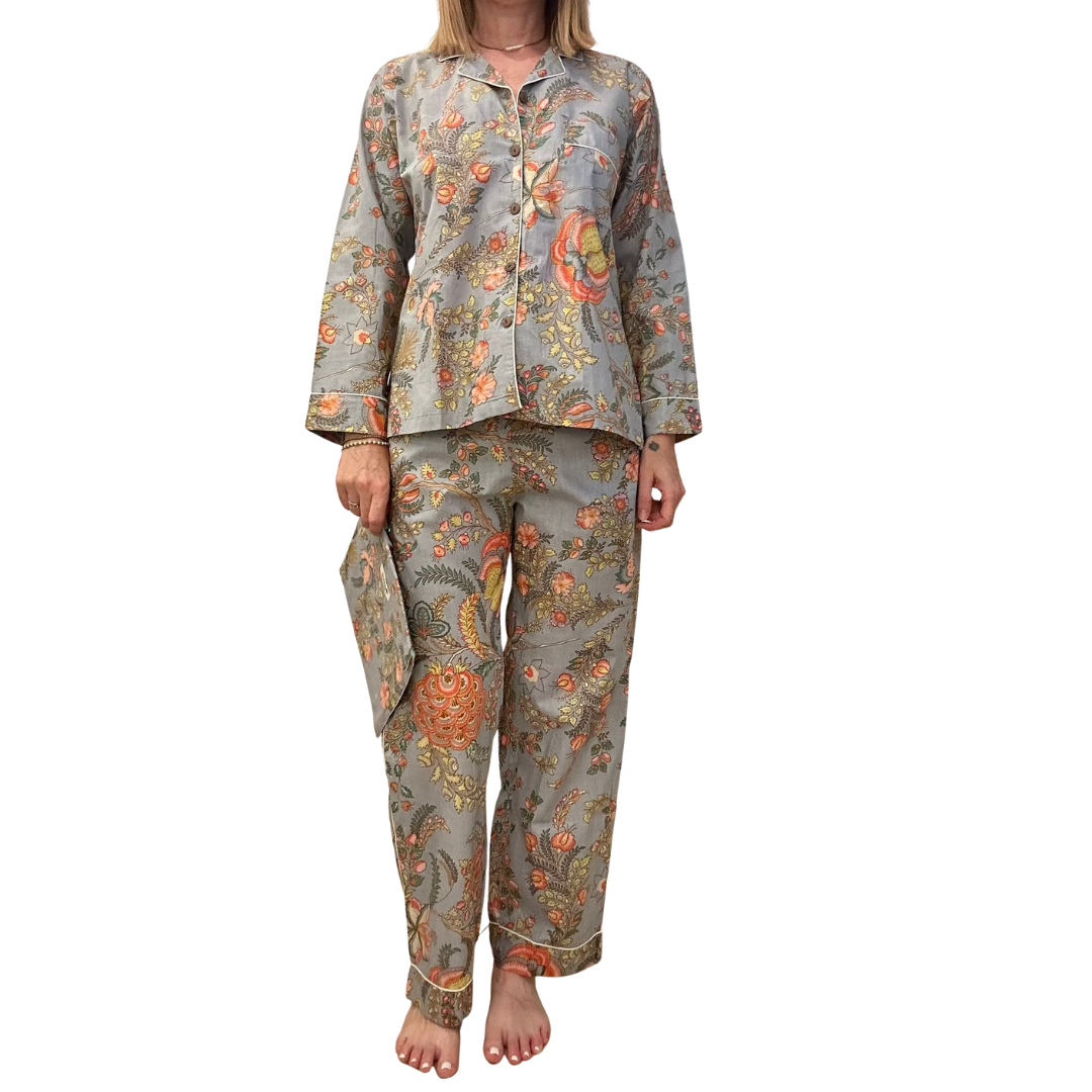 Jaipur Set – Completo 3 Pezzi in Cotone Block Print - ibisco -
