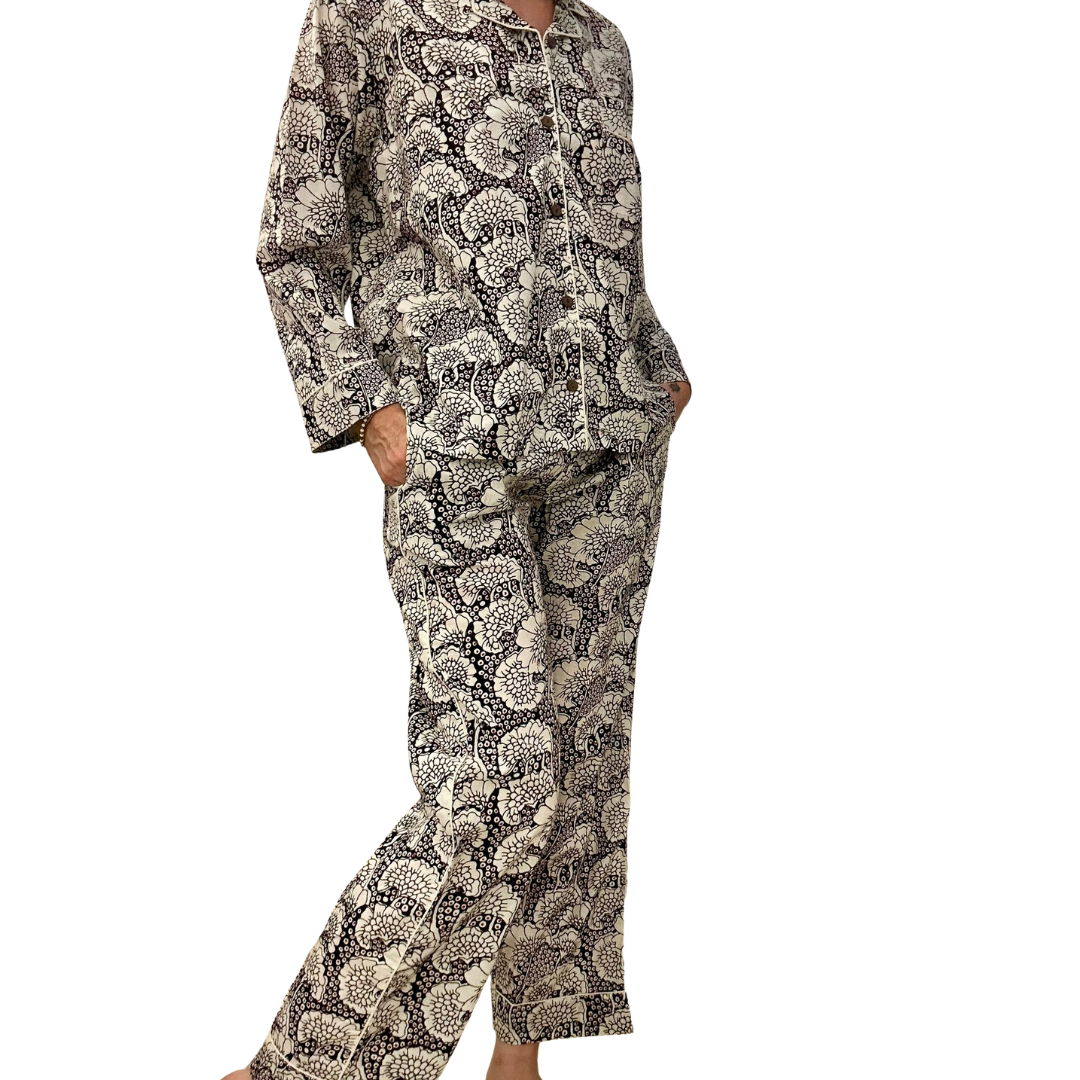 Jaipur Set – Completo 3 Pezzi in Cotone Block Print - tulipani -