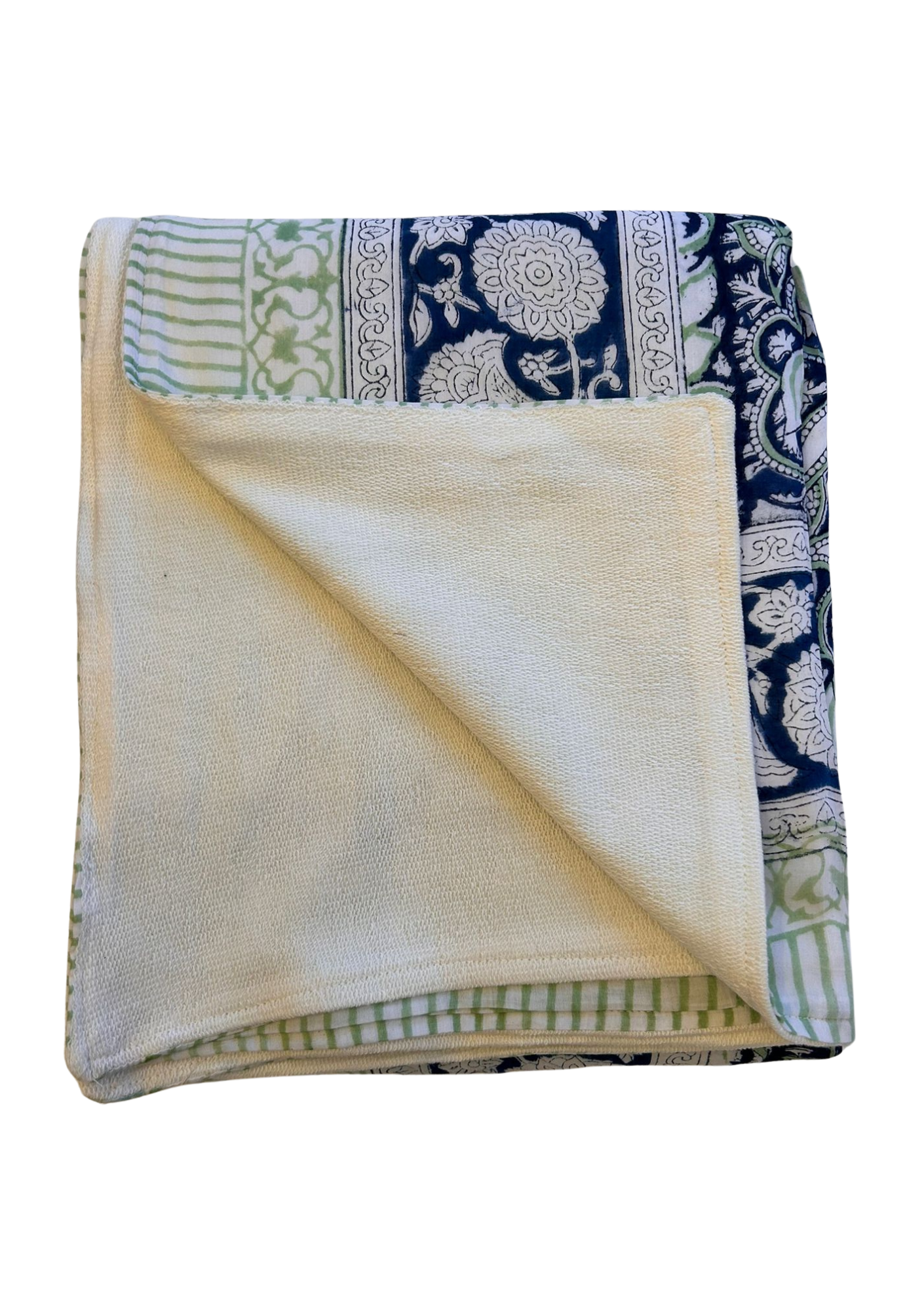 GOA - Telo Mare Block Printed e Spugna – 110 x 190 cm