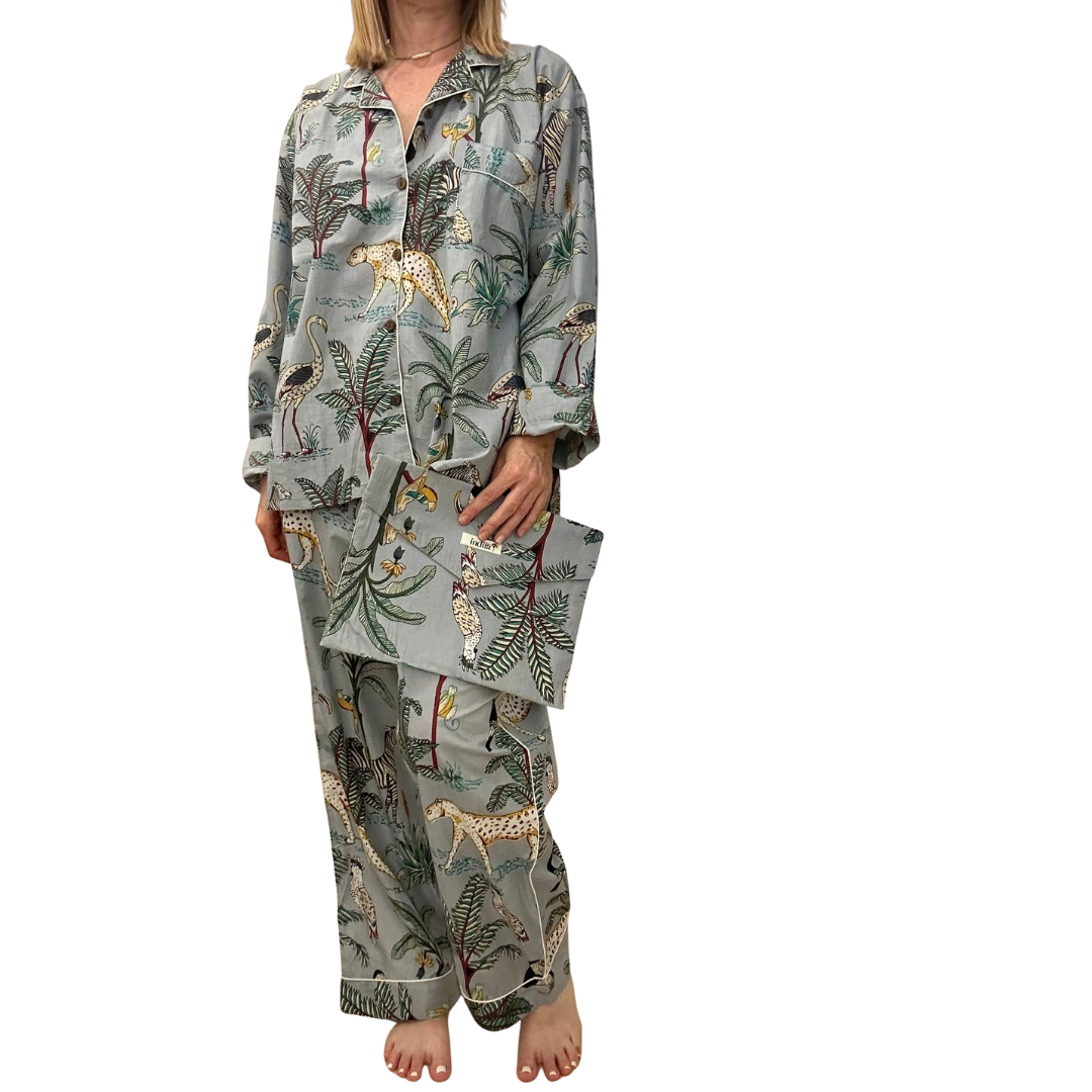 Jaipur Set – Completo 3 Pezzi in Cotone Block Print - wild -