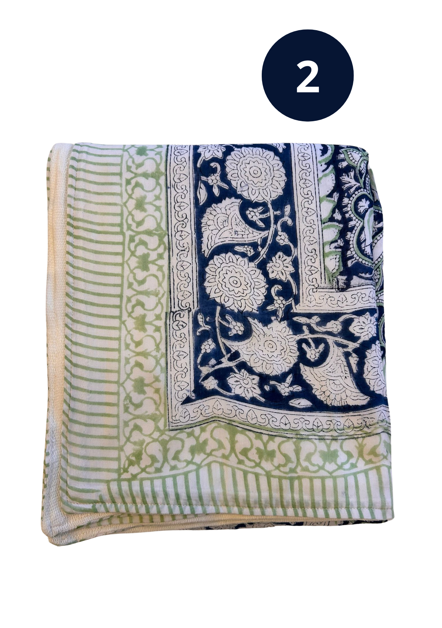 GOA - Telo Mare Block Printed e Spugna – 110 x 190 cm