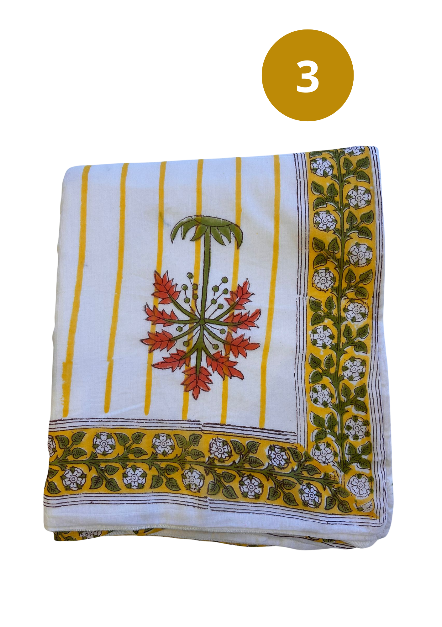 GOA - Telo Mare Block Printed e Spugna – 110 x 190 cm
