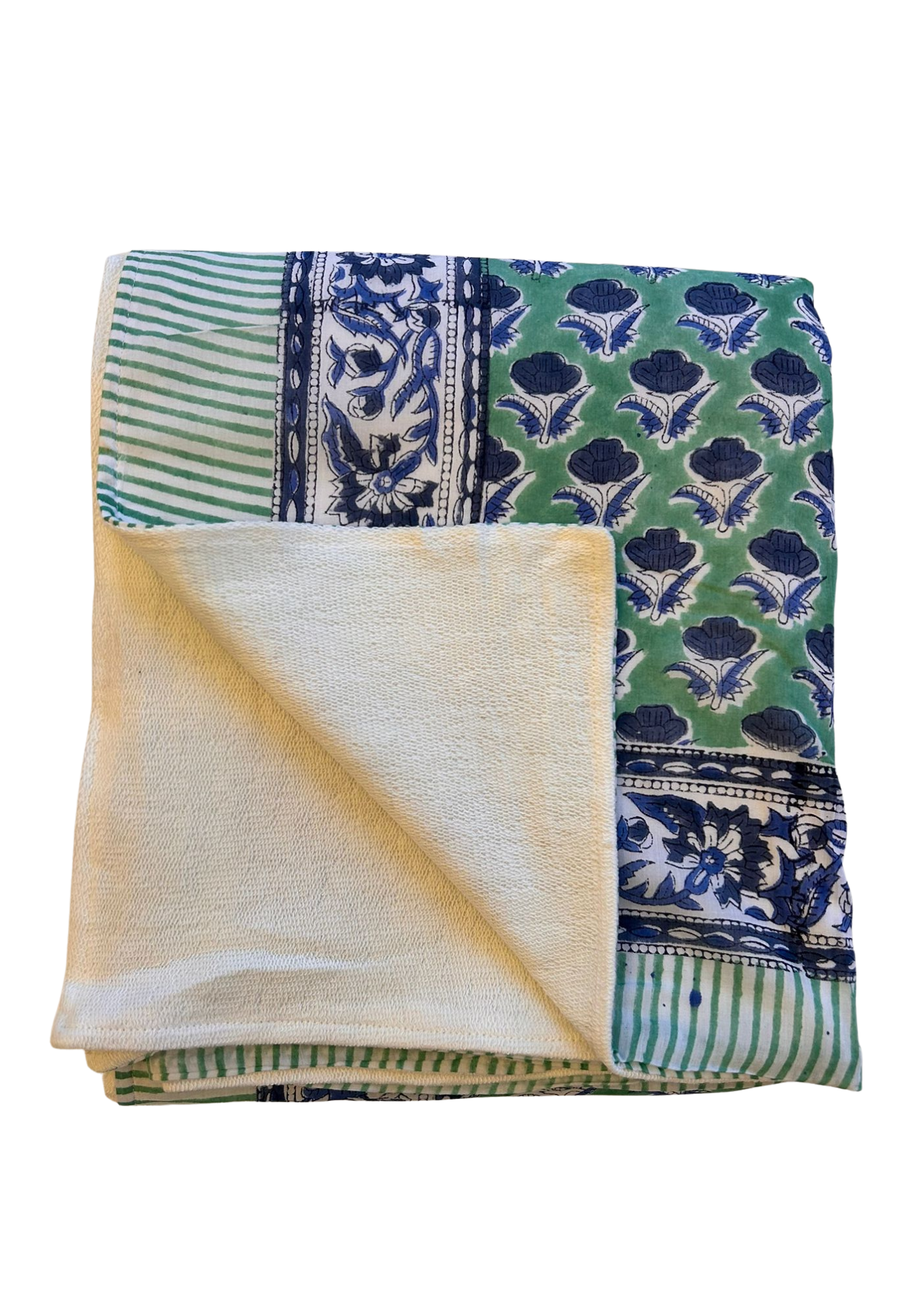 GOA - Telo Mare Block Printed e Spugna – 110 x 190 cm