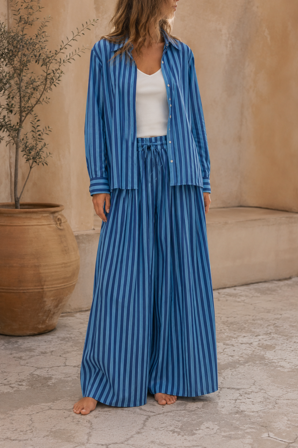PALOMA Set - Completo Camicia e Gonna in 100% cotone Block Print