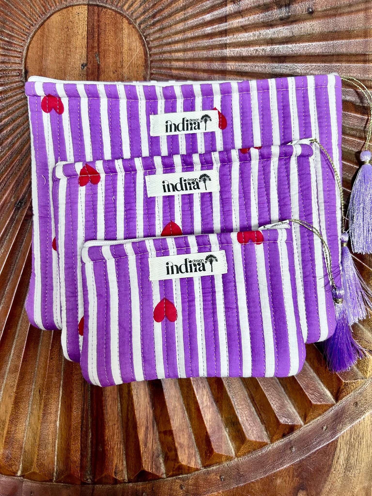 SET SURI – 3 Bustine Trapuntate in Cotone