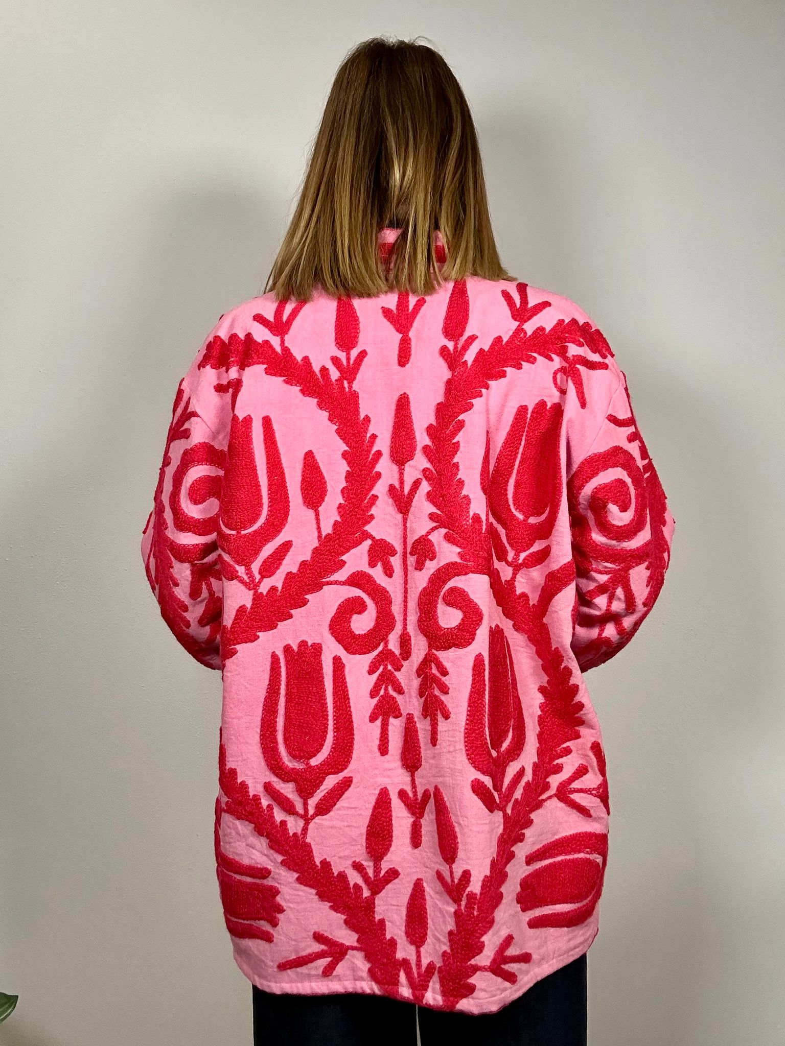SPRITZ Kimono - Suzani in cotone lungo con tasche