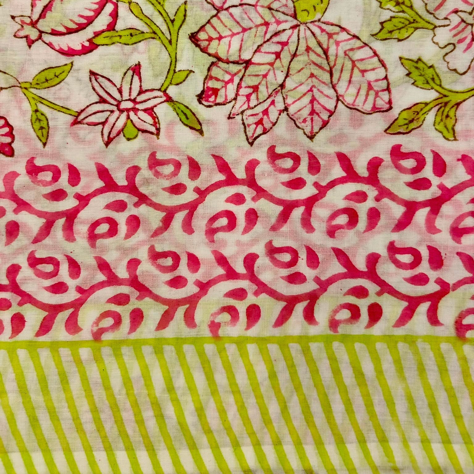 Sarong Pareo in Cotone 100% – Block Print Indiano | 100 x 170 cm - variante A6 -