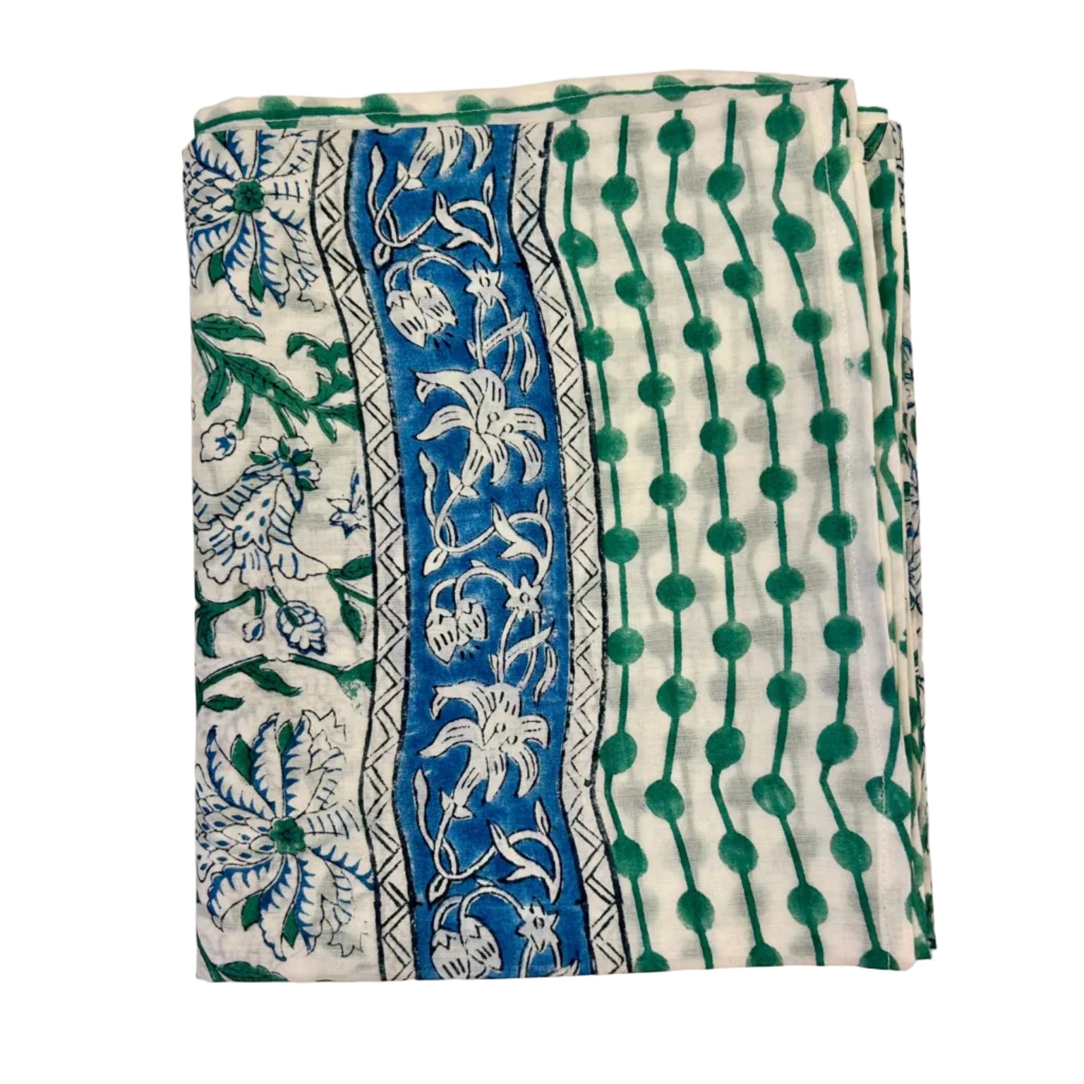Sarong Pareo in Cotone 100% – Block Print Indiano | 100 x 170 cm - variante A8 -
