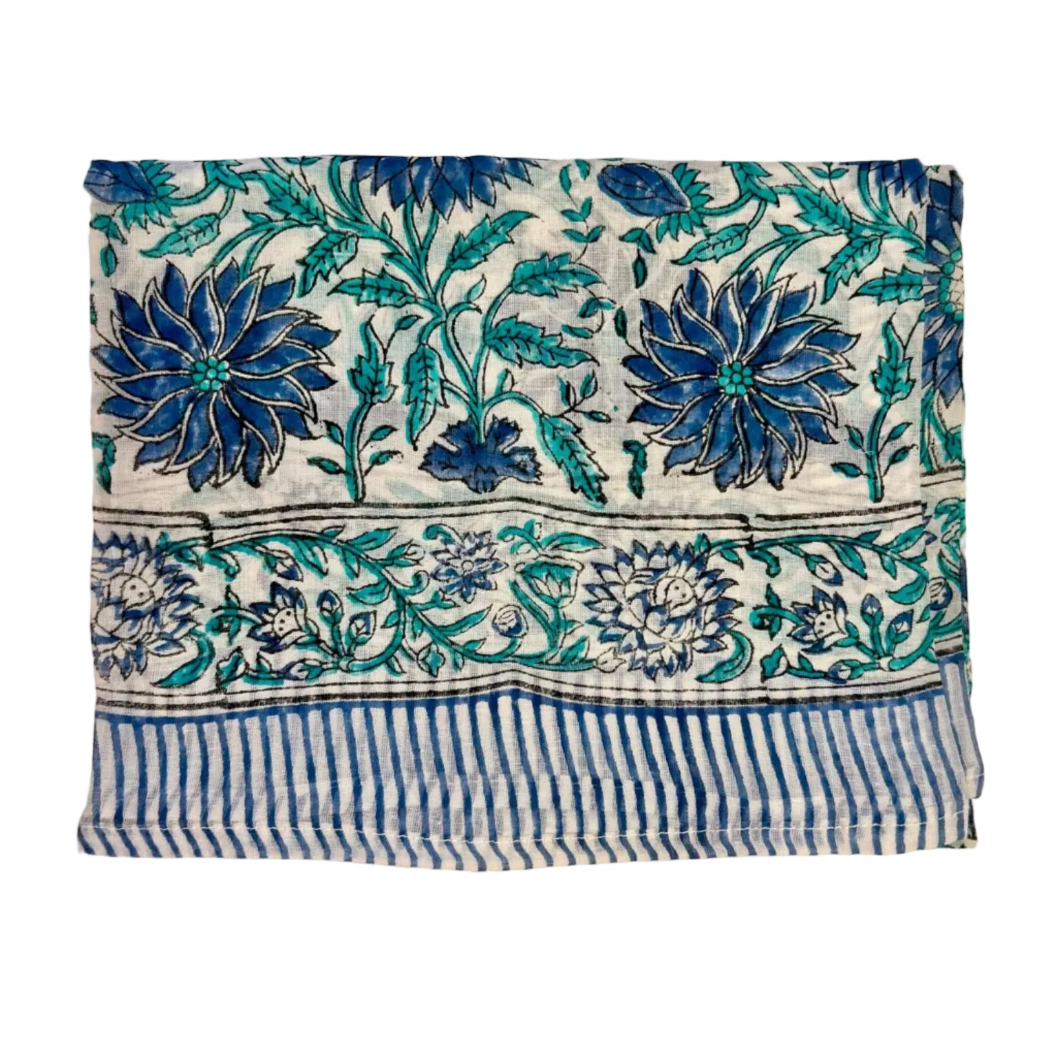 Sarong Pareo in Cotone 100% – Block Print Indiano | 100 x 170 cm - variante A22 -