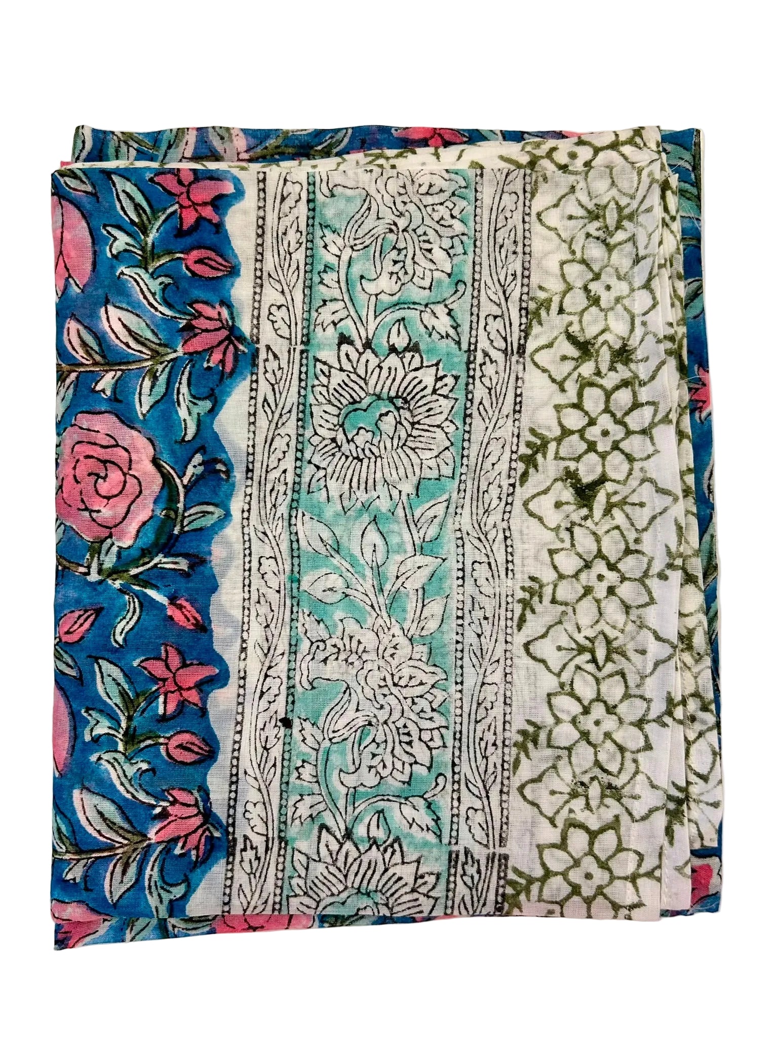 Sarong Pareo in Cotone 100% – Block Print Indiano | 100 x 170 cm - variante A1 -