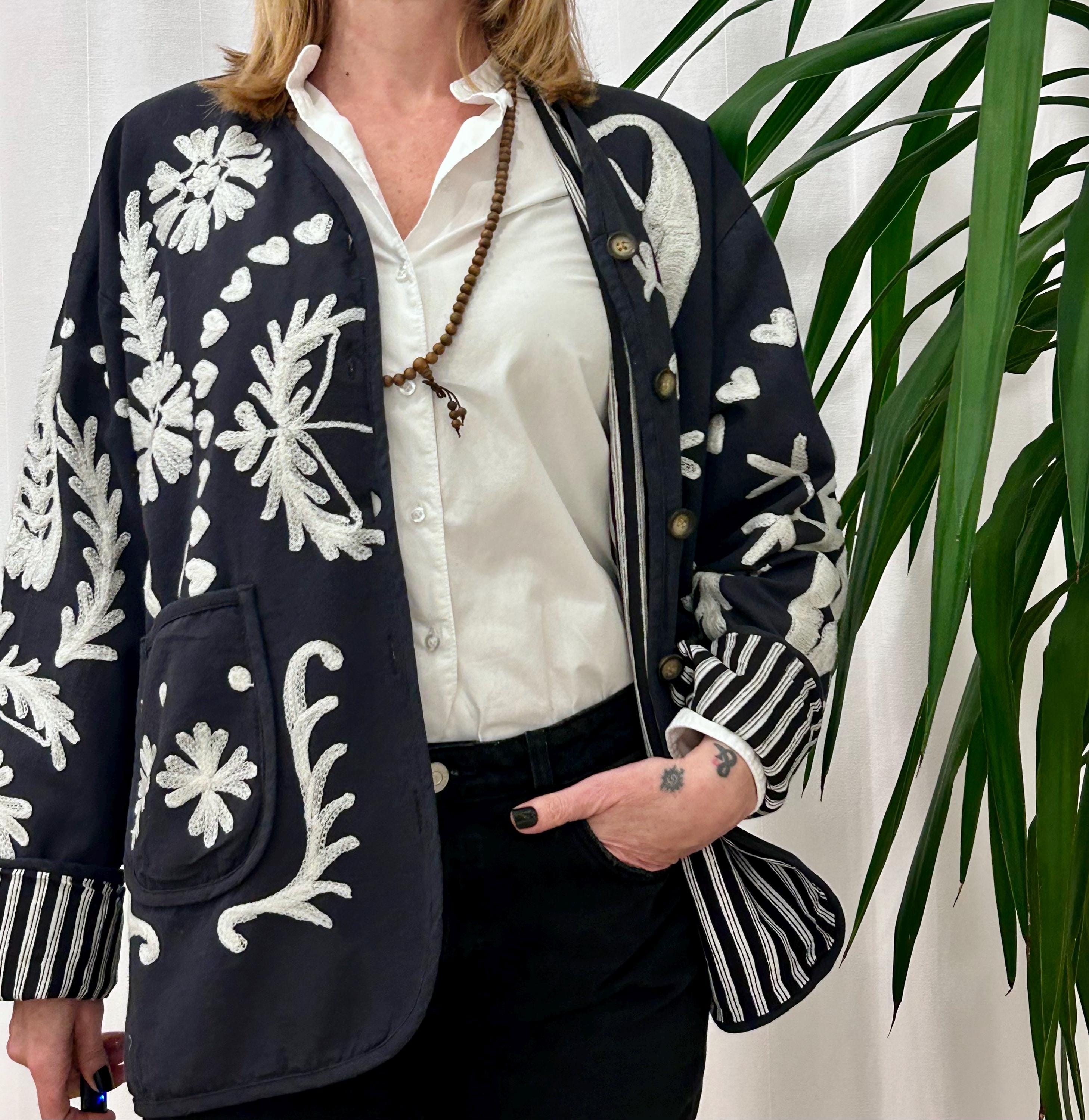 LOVE/DREAM/HEART Giacca over ricamata