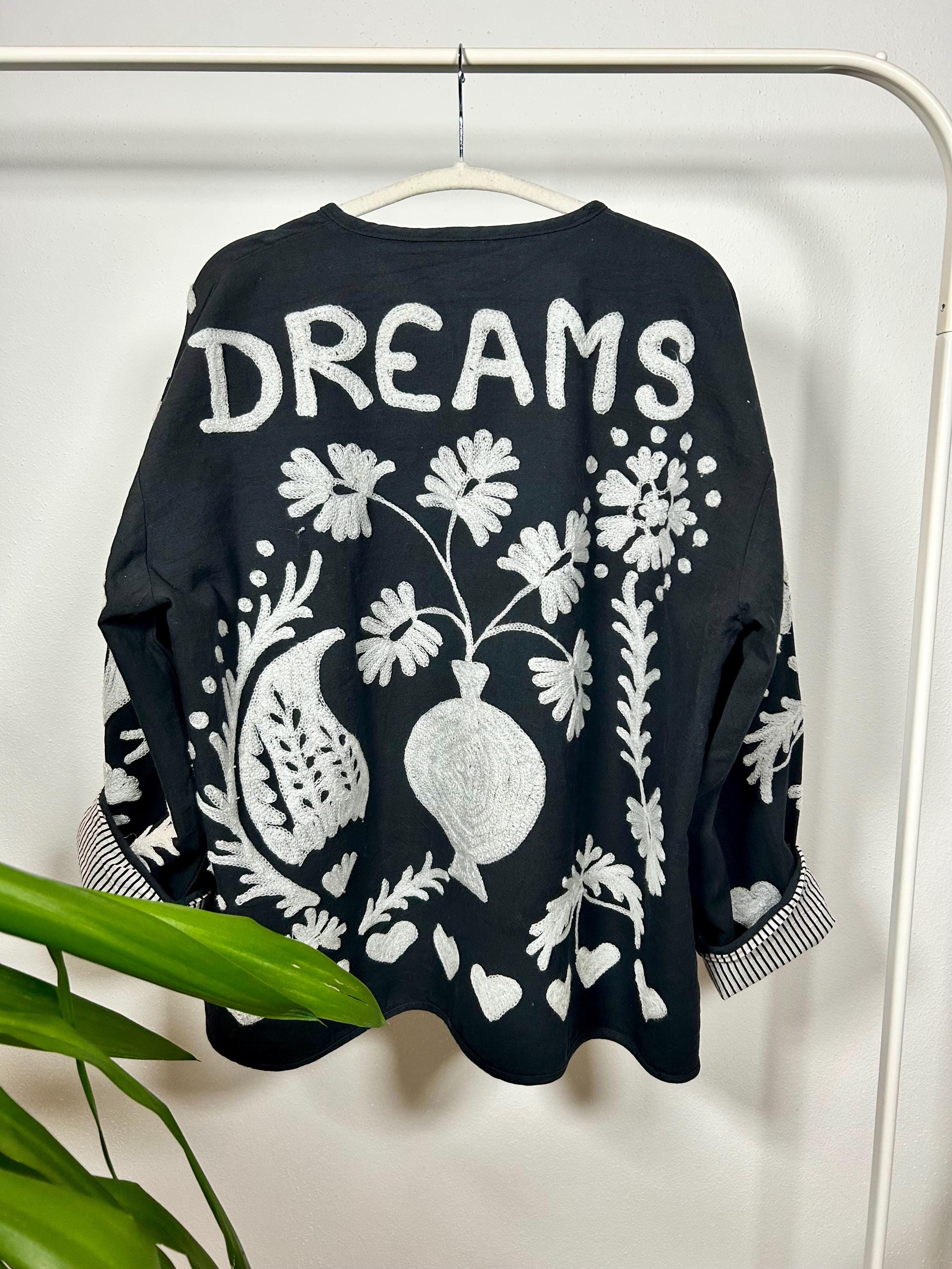 LOVE/DREAM/HEART Giacca over ricamata