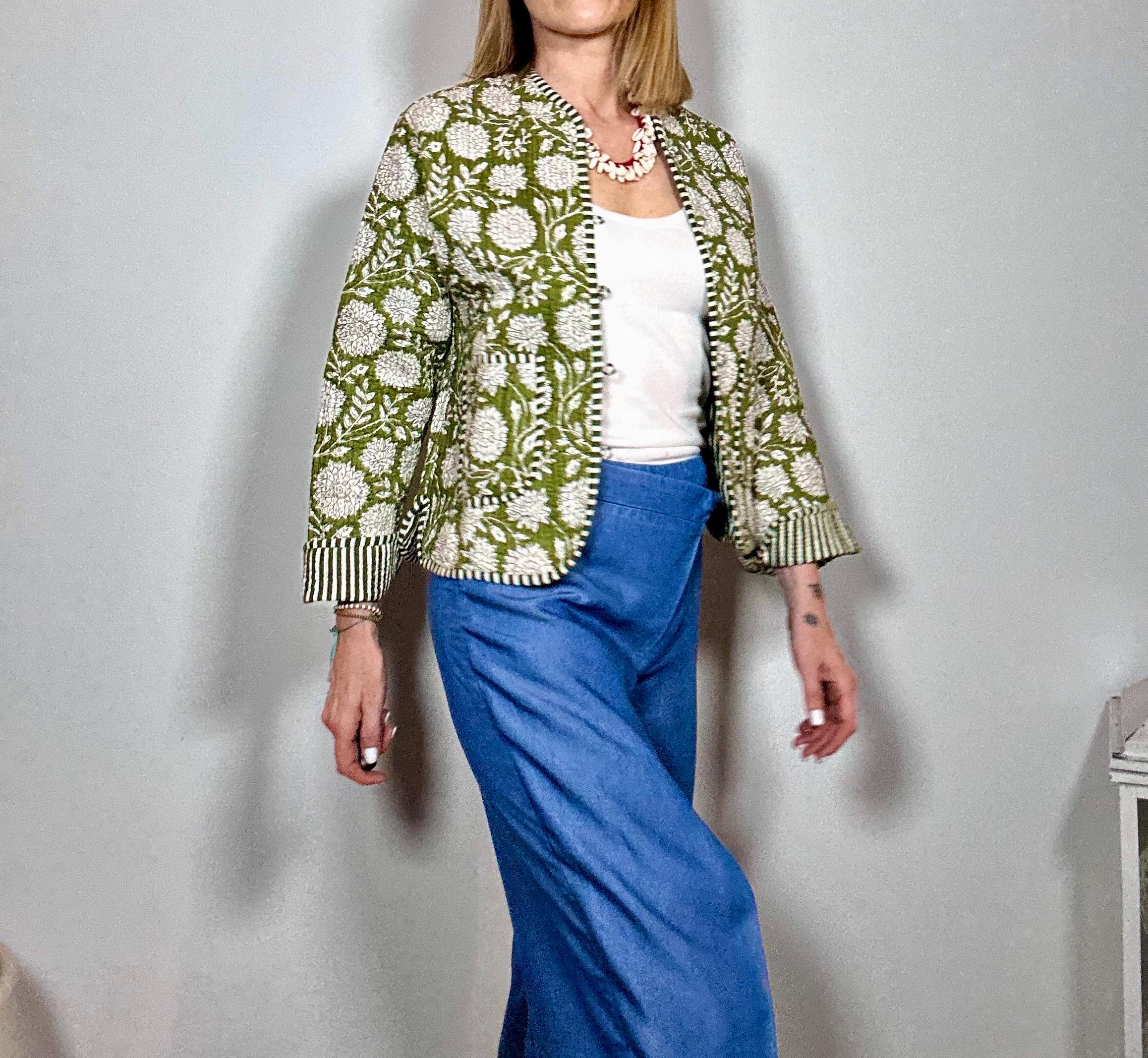 TARA - Giacca trapuntata reversibile in cotone 100%