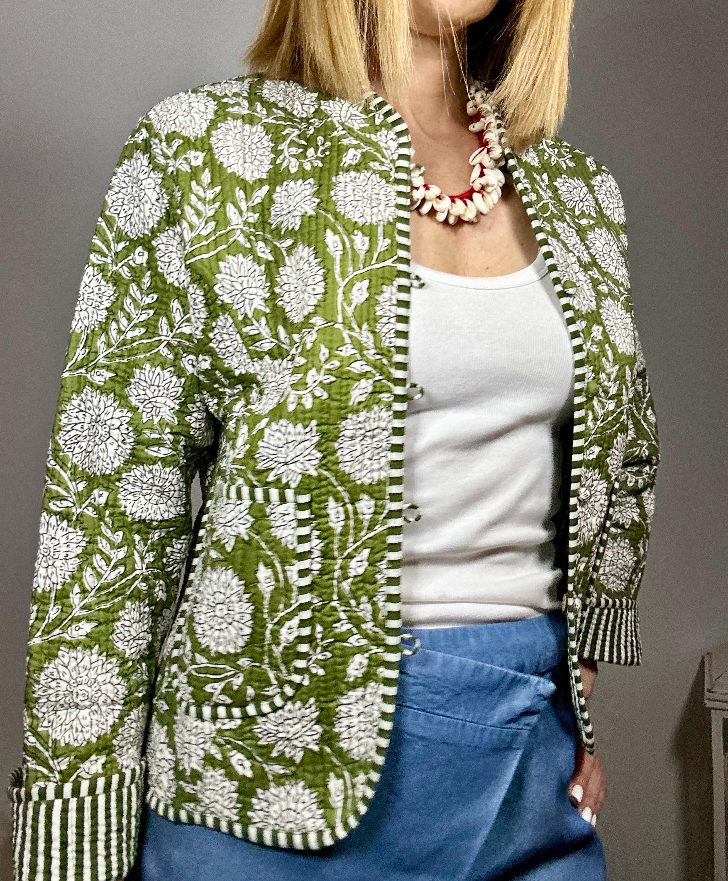 TARA - Giacca trapuntata reversibile in cotone 100%