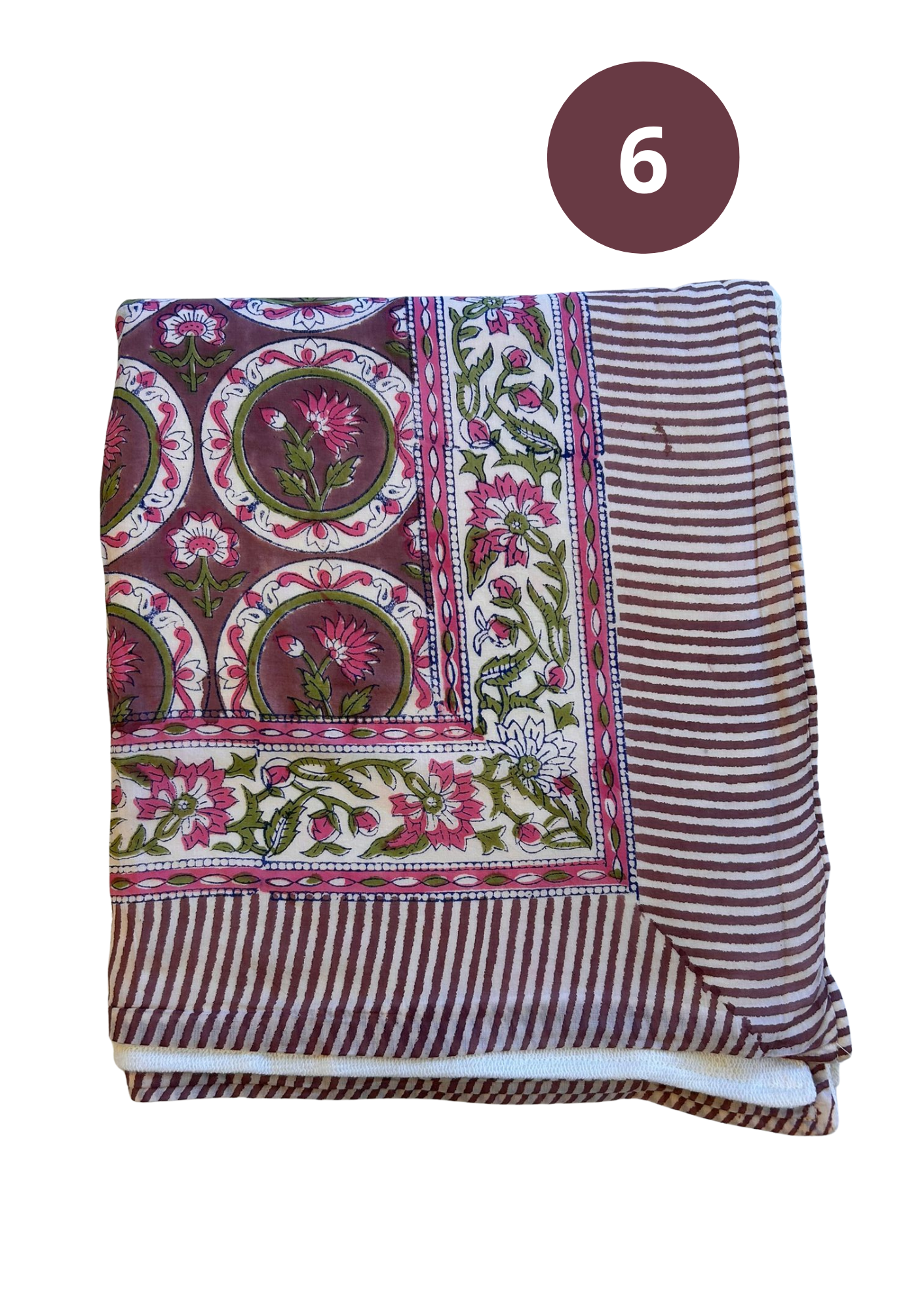GOA - Telo Mare Block Printed  e Spugna – 110 x 190 cm
