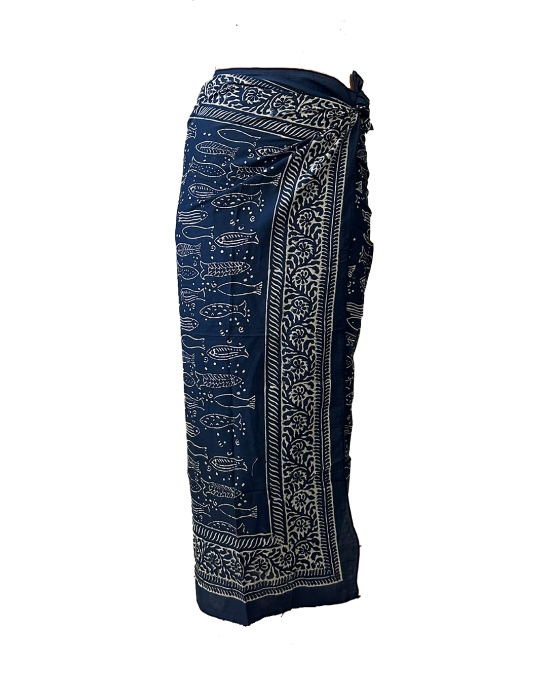 Sarong Pareo in Cotone 100% – Block Print Indiano | 110 x 170 cm - variante 81 -