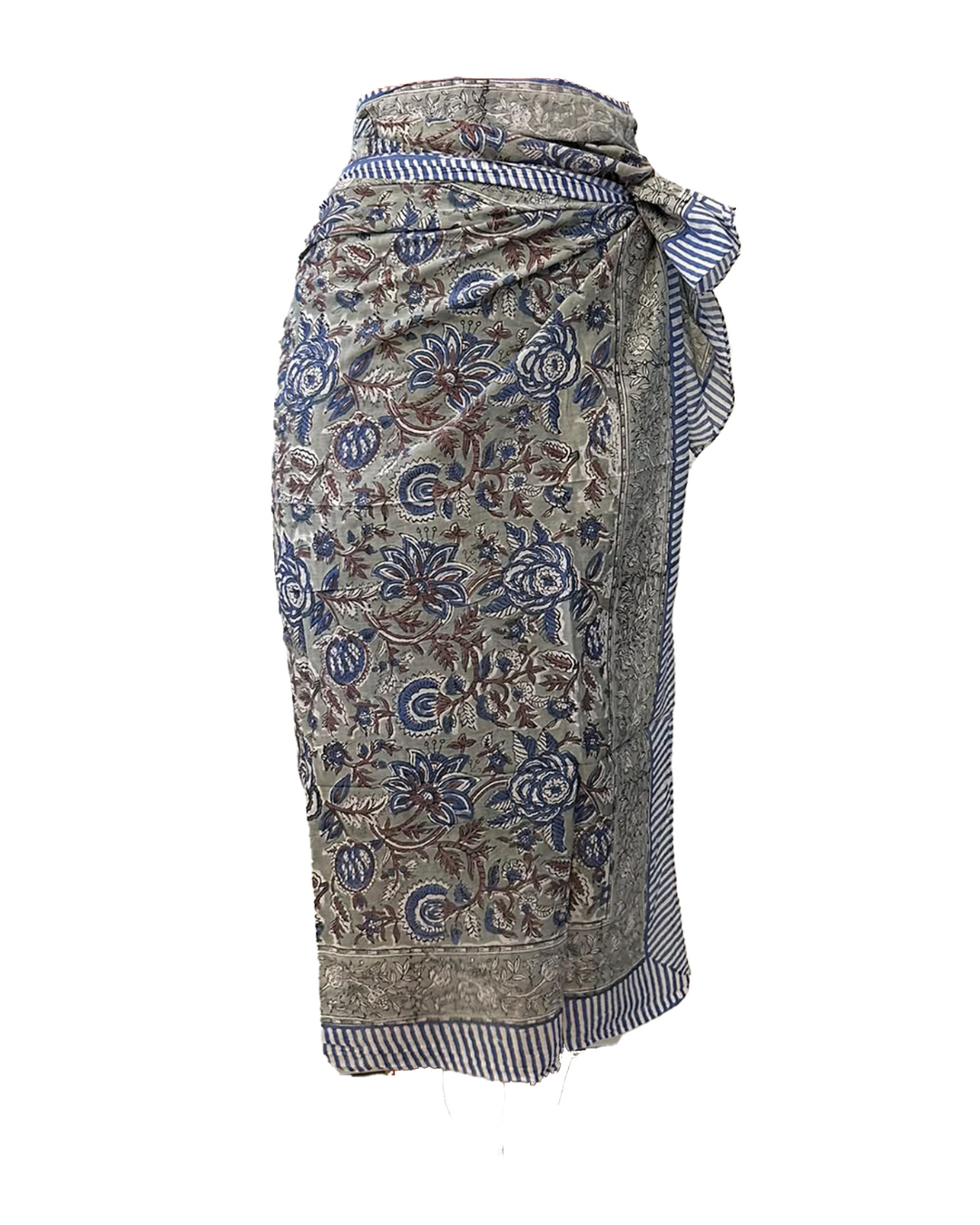 Sarong Pareo in Cotone 100% – Block Print Indiano | 110 x 170 cm - variante 84 -