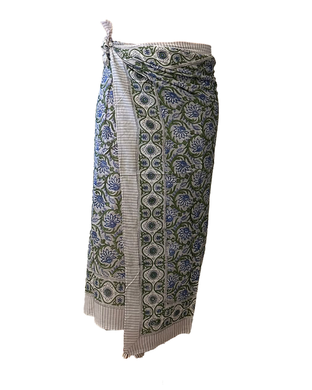 Sarong Pareo in Cotone 100% – Block Print Indiano | 110 x 170 cm - variante 89 -