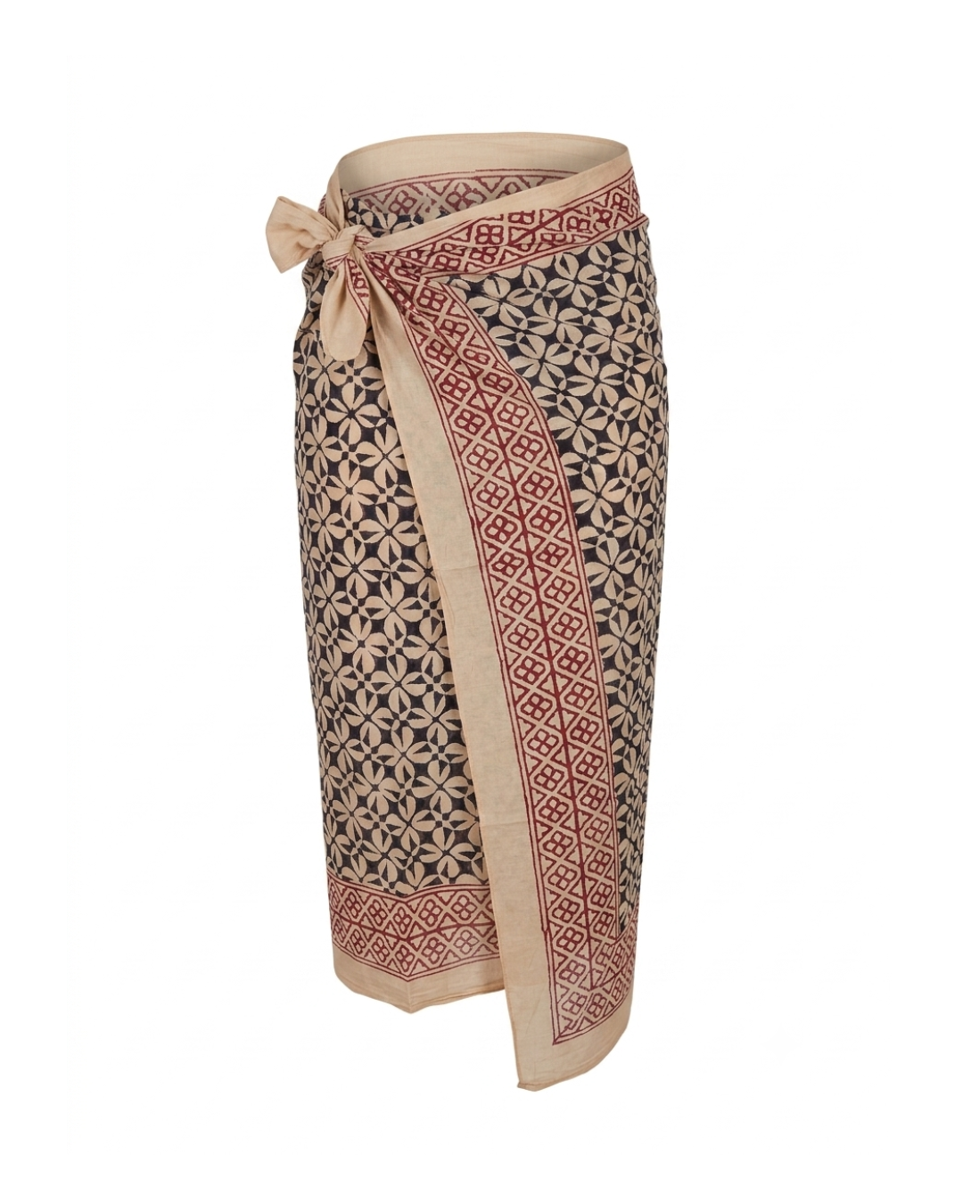 Sarong Pareo in Cotone 100% – Block Print Indiano | 110 x 170 cm - variante 304 -