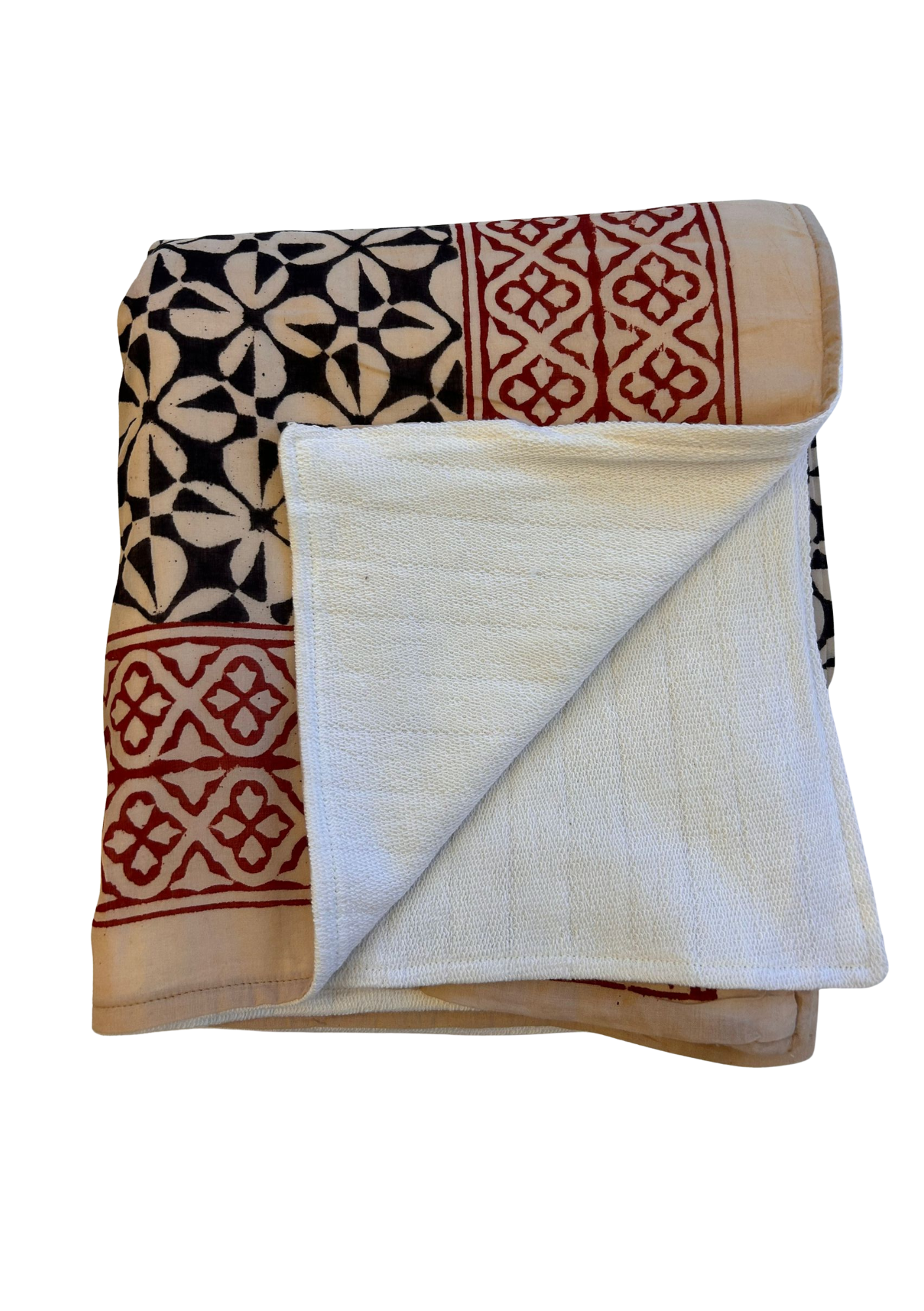 GOA - Telo Mare Block Printed  e Spugna – 110 x 190 cm