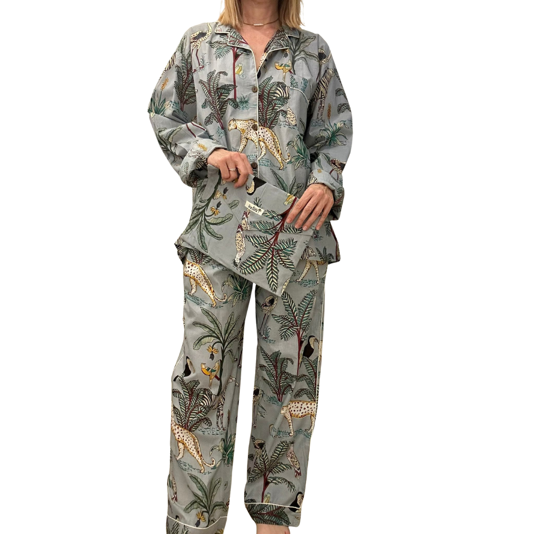 Jaipur Set – Completo 3 Pezzi in Cotone Block Print - wild -