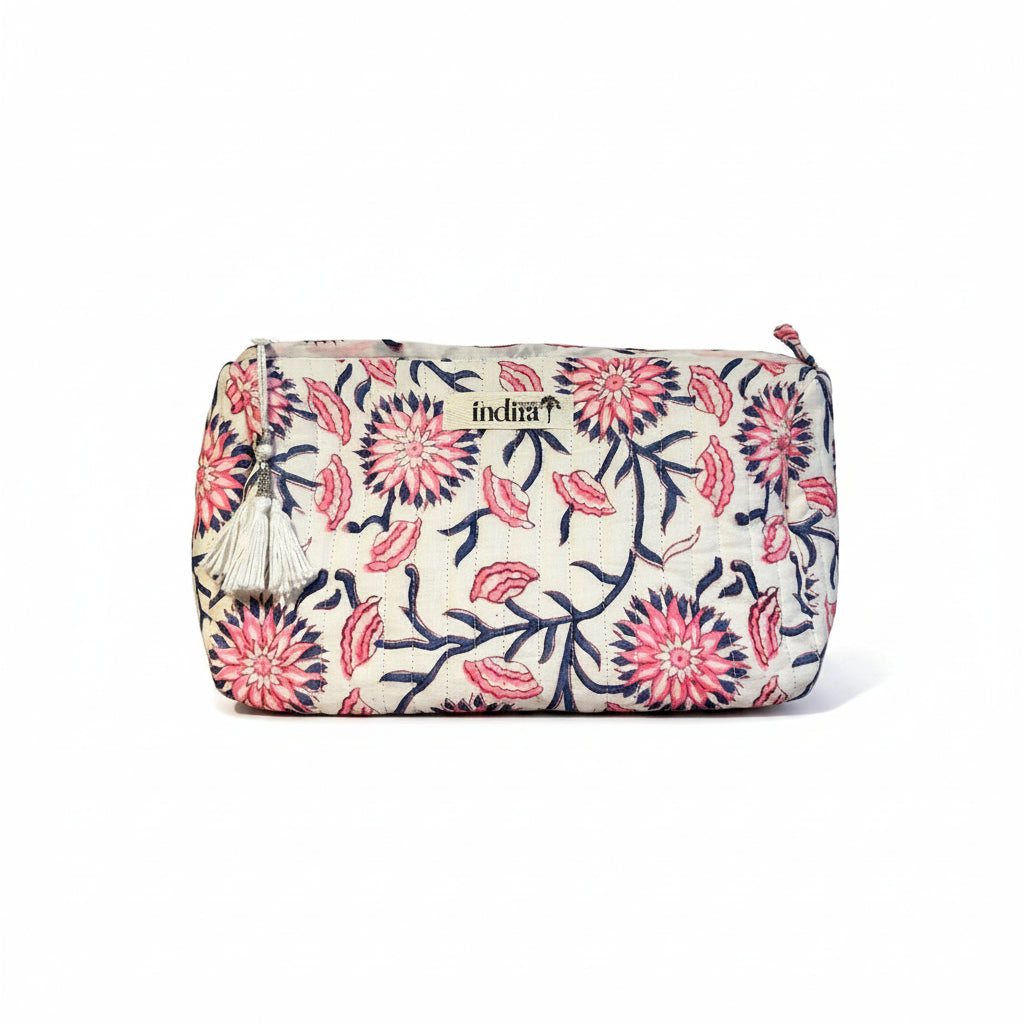 Pochette in cotone trapuntato BIANCO - dimensione LARGE