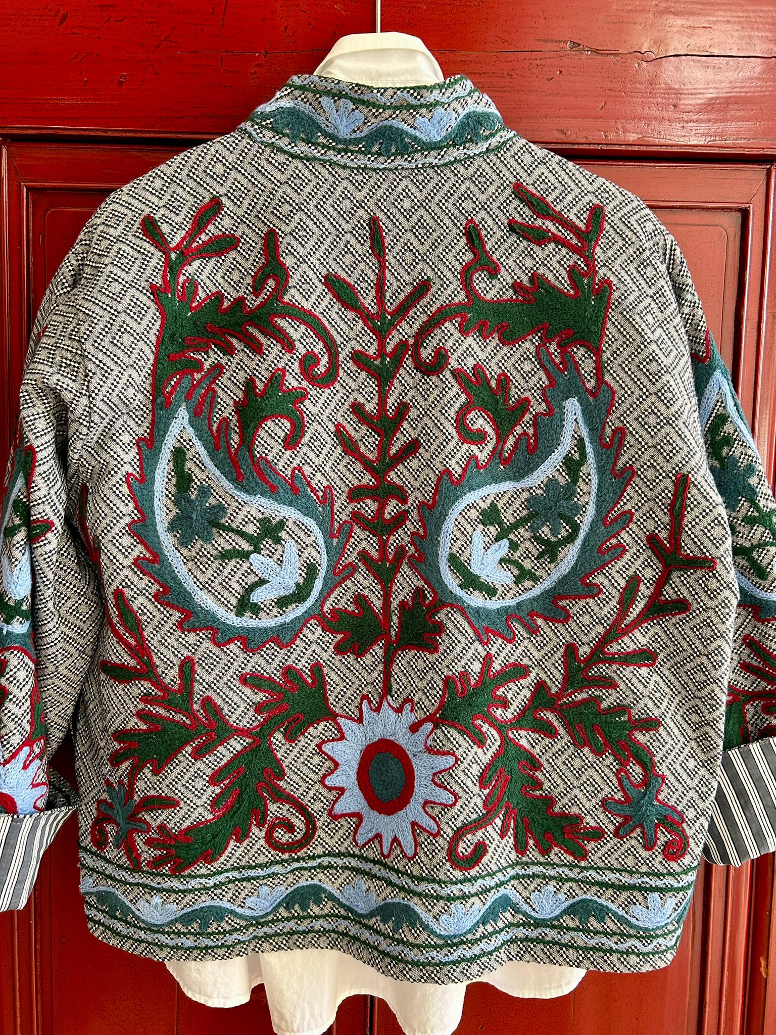 SUZANI ARIA – Giacca Artigianale Leggera in Cotone con Fodera Block Print