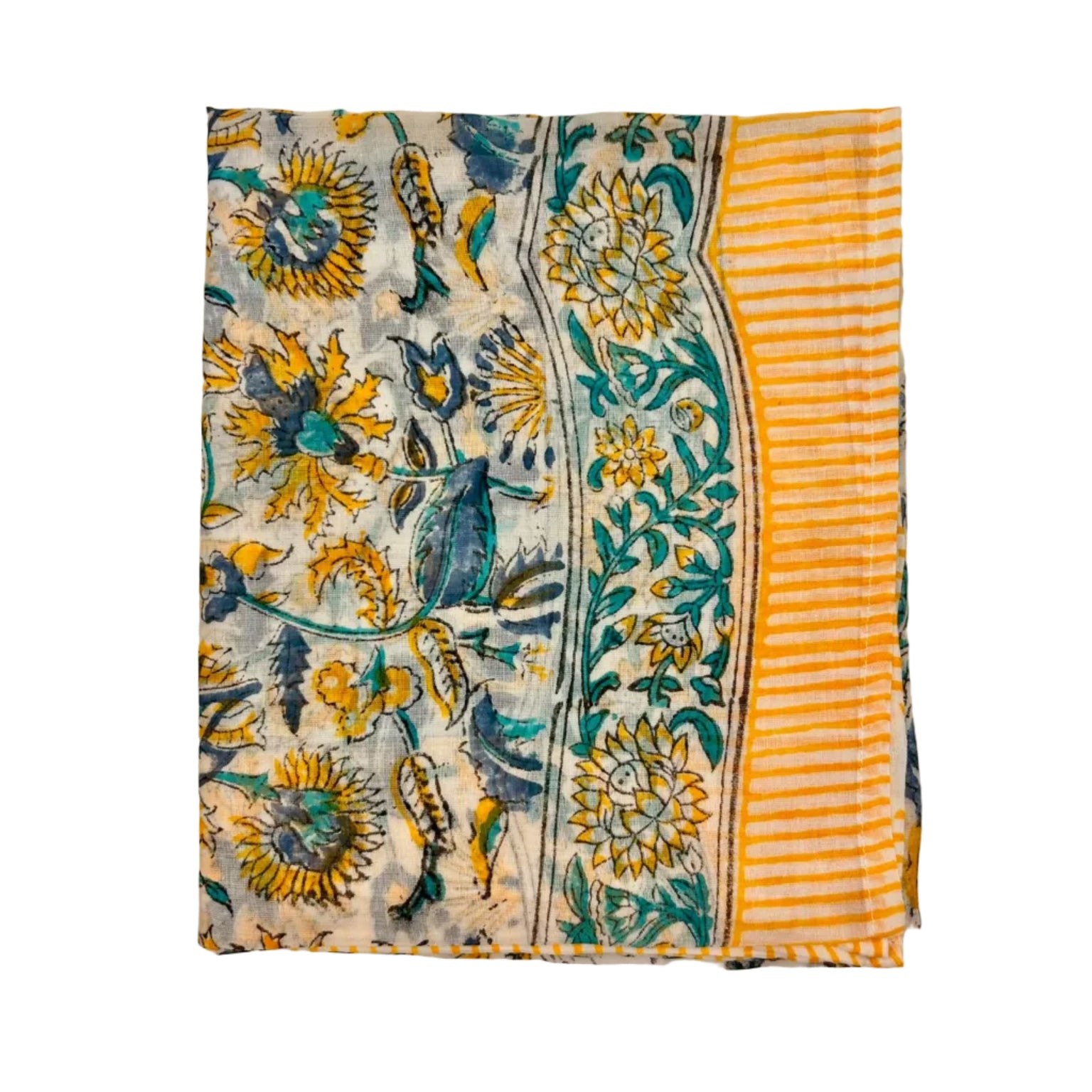 Sarong Pareo in Cotone 100% – Block Print Indiano | 100 x 170 cm - variante A15 -