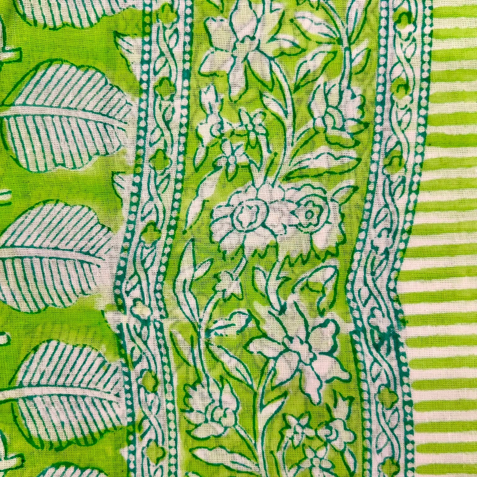 Sarong Pareo in Cotone 100% – Block Print Indiano | 100 x 170 cm - variante A12 -
