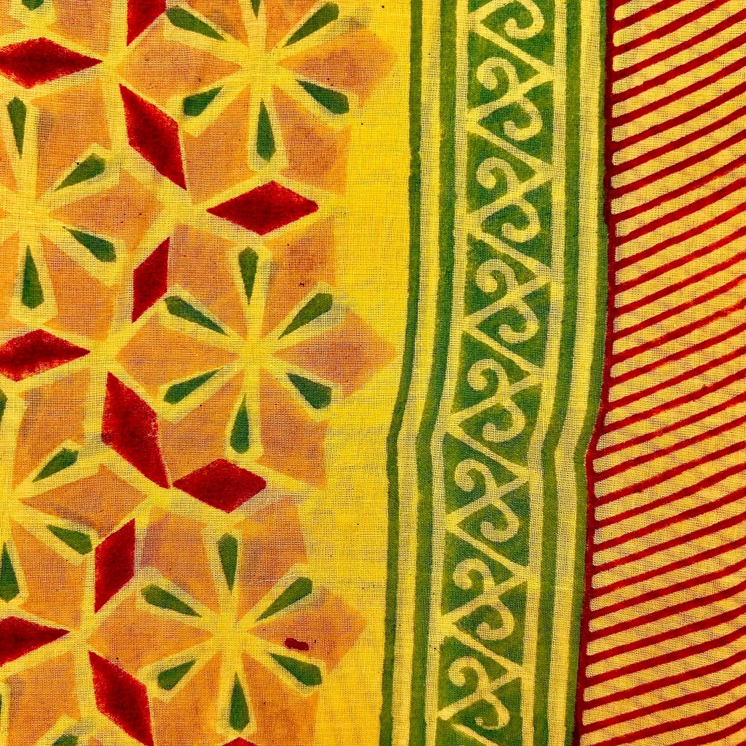 Sarong Pareo in Cotone 100% – Block Print Indiano | 100 x 170 cm - variante A14 -