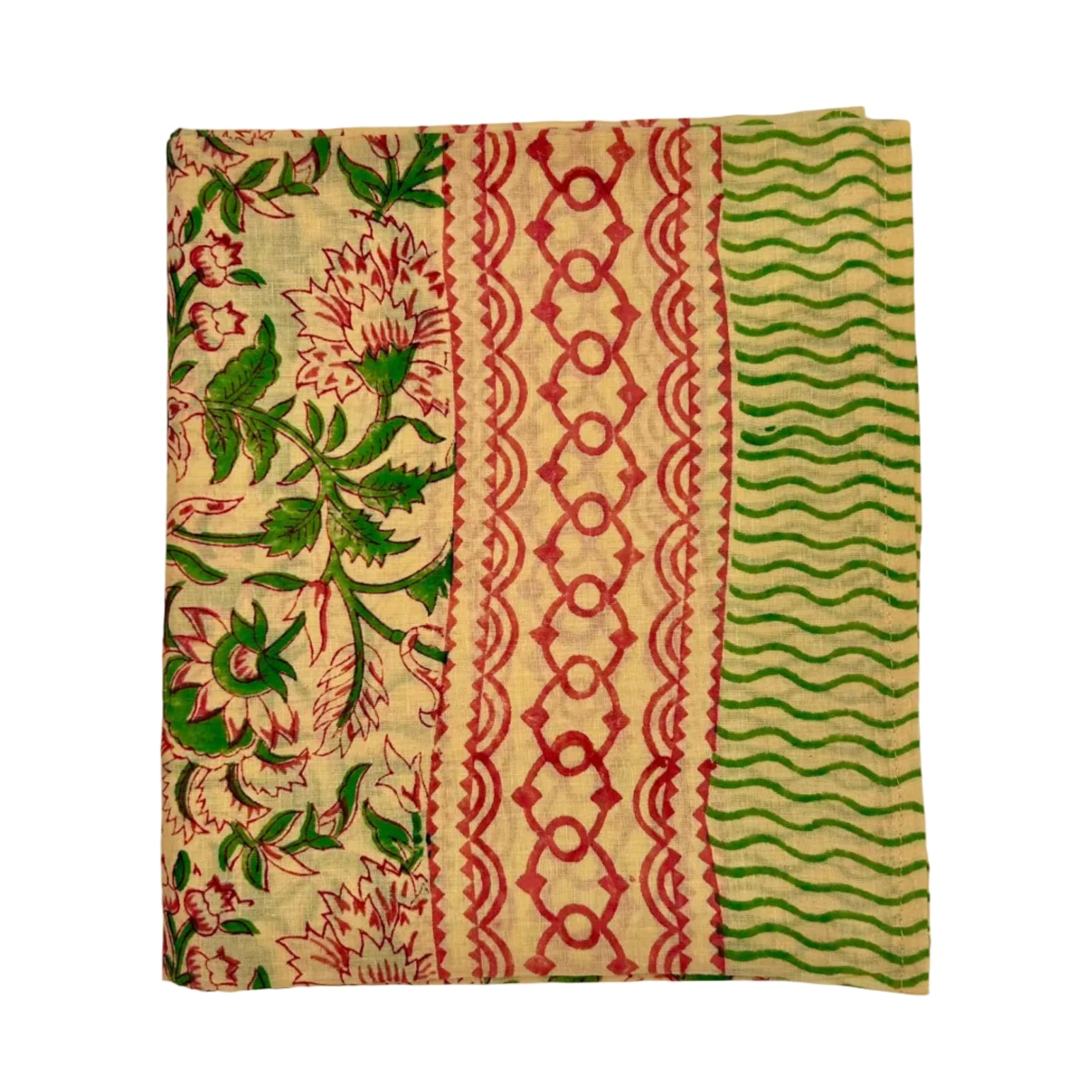 Sarong Pareo in Cotone 100% – Block Print Indiano | 100 x 170 cm - variante A7 -