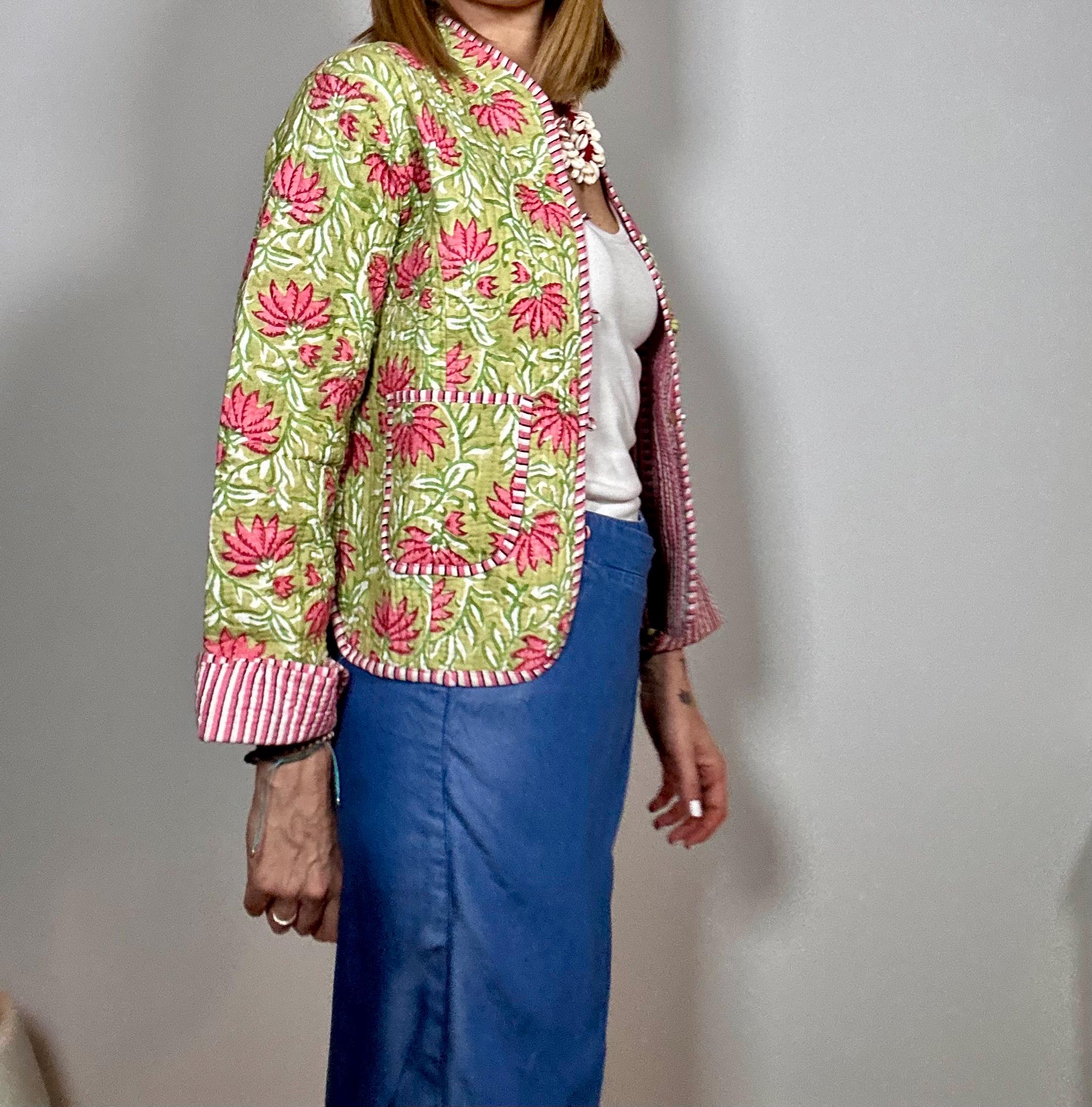 TARA - Giacca trapuntata reversibile in cotone 100%