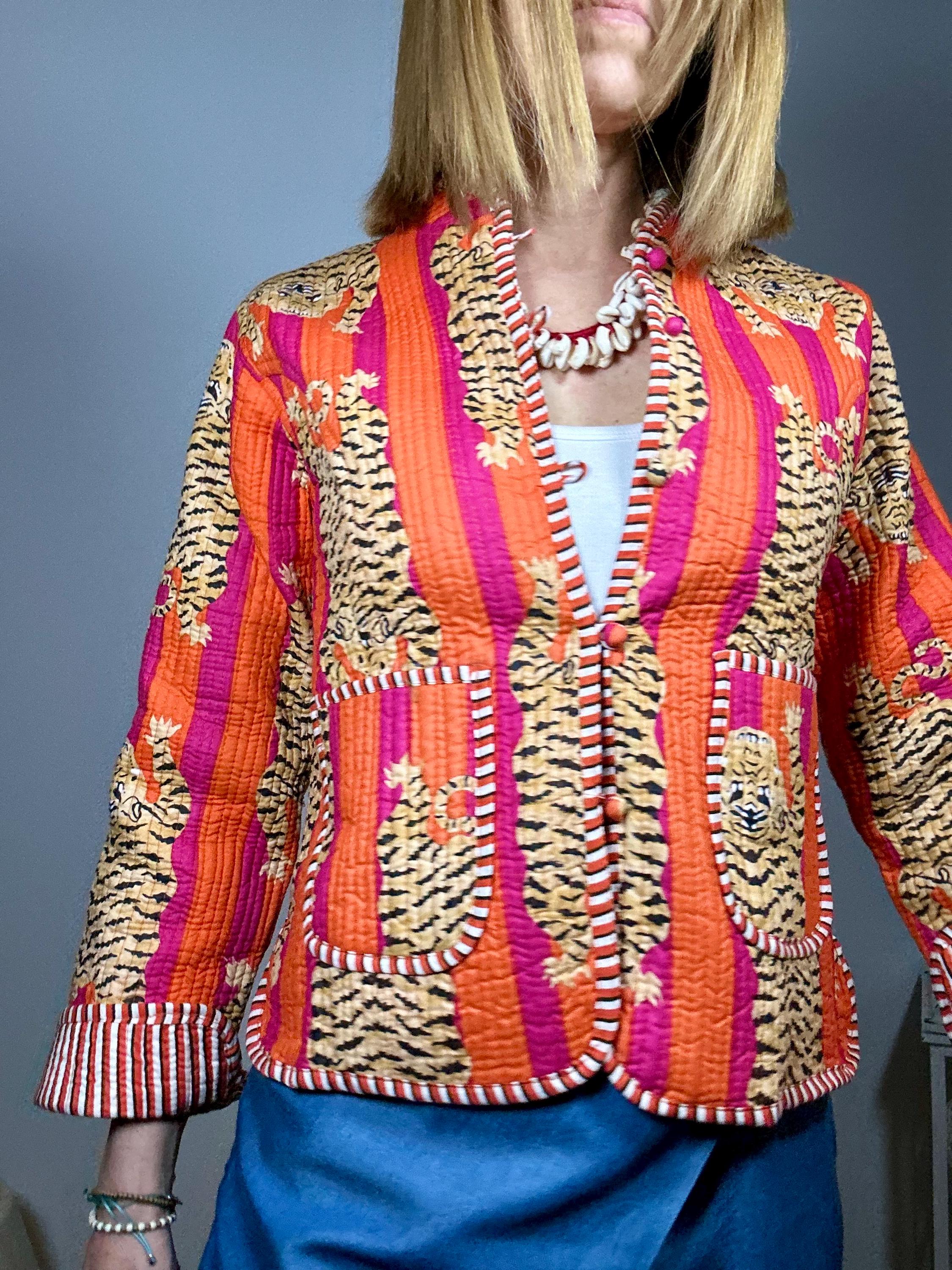 TARA - Giacca trapuntata reversibile in cotone 100%